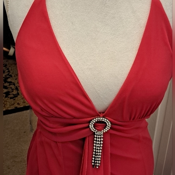 B. Smart Dark Pink  Formal Halter Maxi Dress  Size 11/12 - Picture 1 of 8